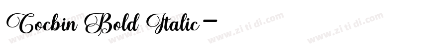 Cocbin Bold Italic字体转换 Cocbin Bold Italic字体转换